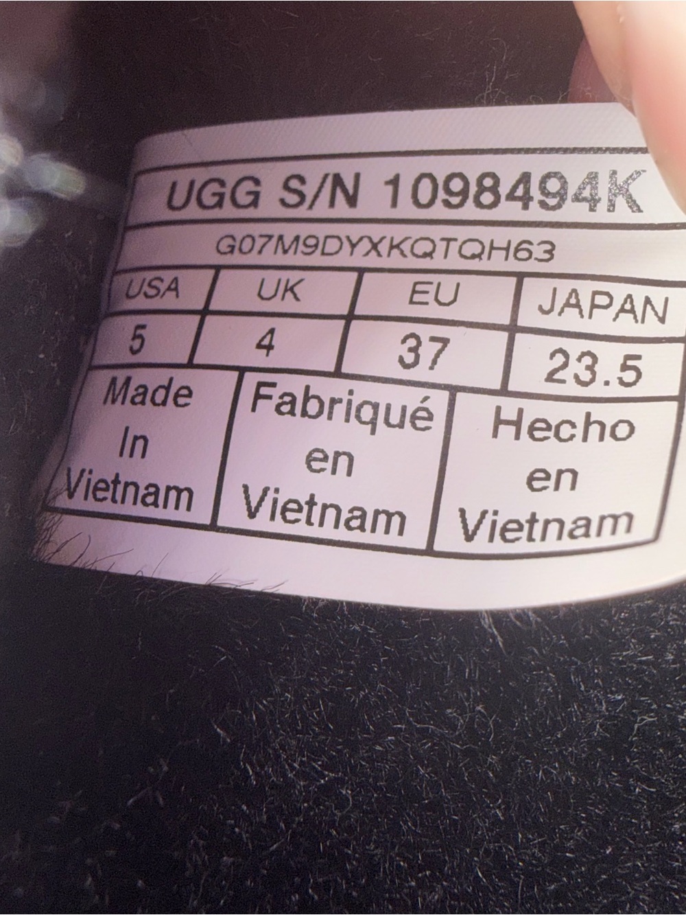 Ugg Black Fluff Yeah Slingback Slipper Shoe size 5 - Picture 7 of 8